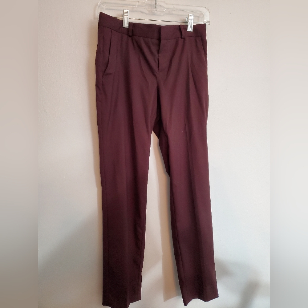 Maroon (women) Banana Republic Ryan Style Suit Pants - Size 2P